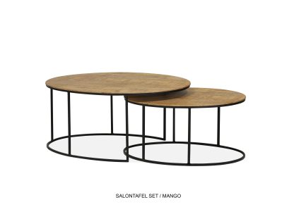 Set van 2 ovale salontafels 10605 € 379 46 x 105 x 61 cm (h x b x d)